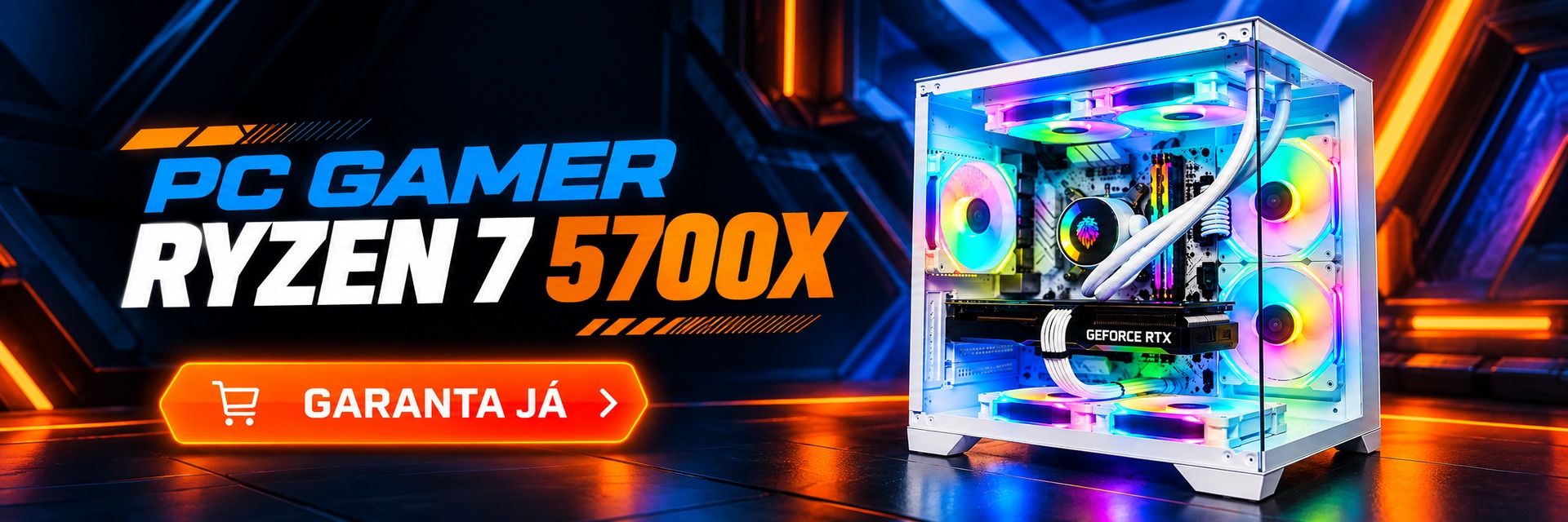 PC Gamer Ryzen 7 5700X com RTX 5060