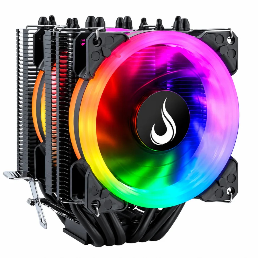 Air Cooler Rise Mode G800 ARGB 90mm TDP 130W 6 Heatpipes 2 Ventoinhas PWM Intel LGA1700 e AMD AM5 Preto RM-ACG8-ARGB-B