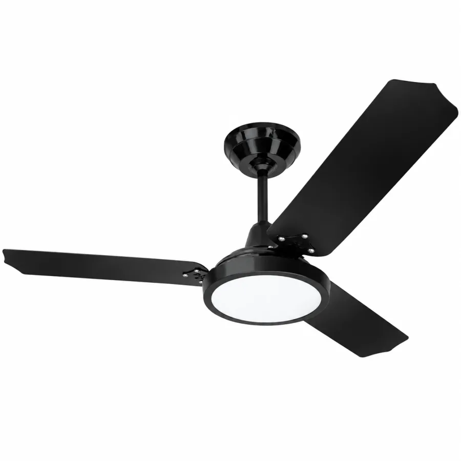 Ventilador de Teto Loren Sid Diplomata M3 Lumi LED 3 Pás 98cm Luminária LED 18W Inclusa Reversão Chave de Parede 220V
