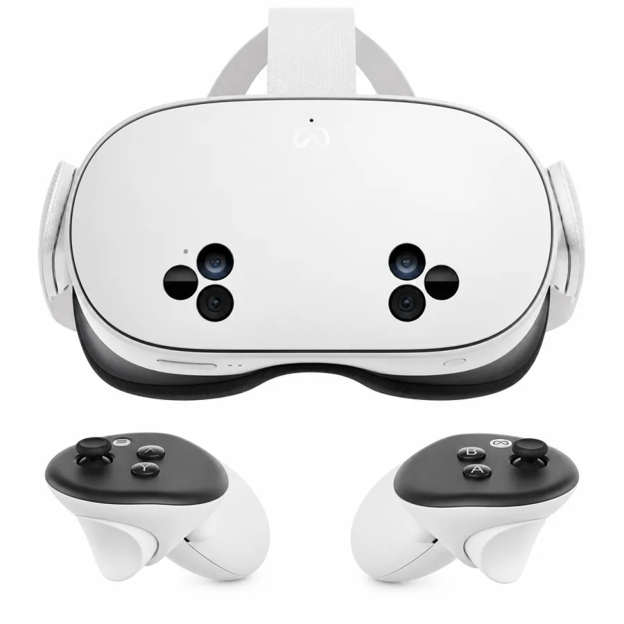 Óculos de Realidade Virtual e Mista Meta Quest 3S 128 GB Snapdragon XR2 Gen 2 8 GB de RAM 1832 x 1920 por Olho e Controles Touch Plus Branco