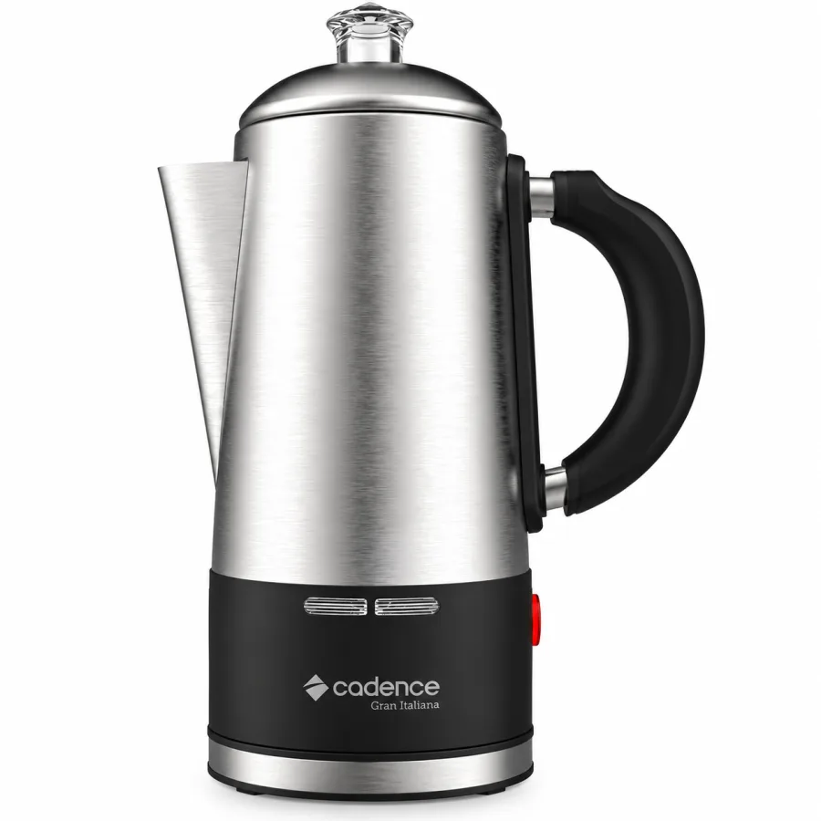 Cafeteira Elétrica Italiana Gran Cadence 1,5L 900W Aço Inox Filtragem por Percolação Base de Aquecimento Filtro Permanente CAF120