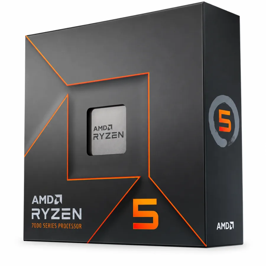 Processador AMD Ryzen 5 7600X 6 Núcleos 12 Threads até 5.3GHz Cache 38MB AM5 Zen 4 com Vídeo Integrado 100-100000593WOF