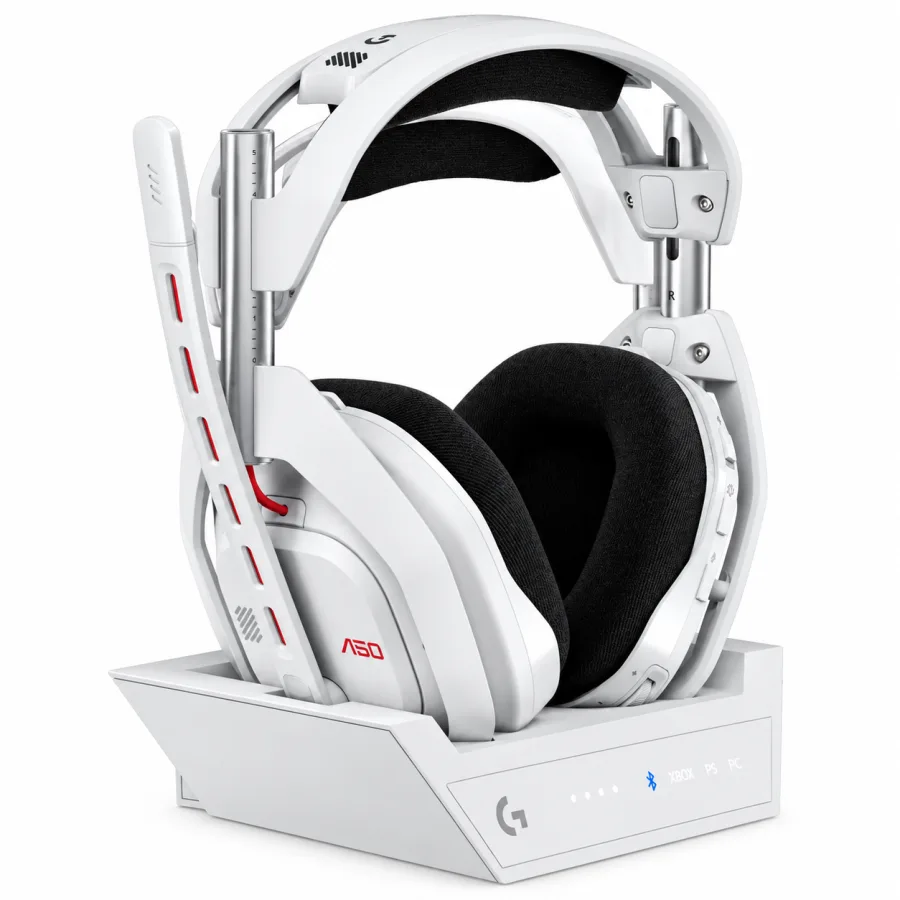 Headset Gamer Sem Fio Astro Gaming A50 Gen 5 LIGHTSPEED com Base Station PLAYSYNC Bluetooth Drivers PRO-G Grafeno 40mm Dolby Atmos Branco