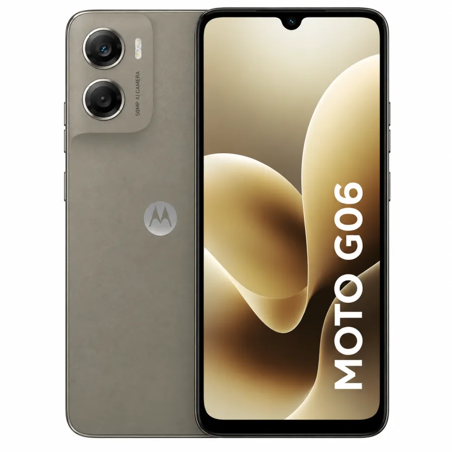 Smartphone Motorola Moto G06 4G 256GB, 4GB RAM + 8GB RAM Boost, Tela 6,9" HD+ 120Hz, Câmera 50MP, Bateria 5200mAh, Bege