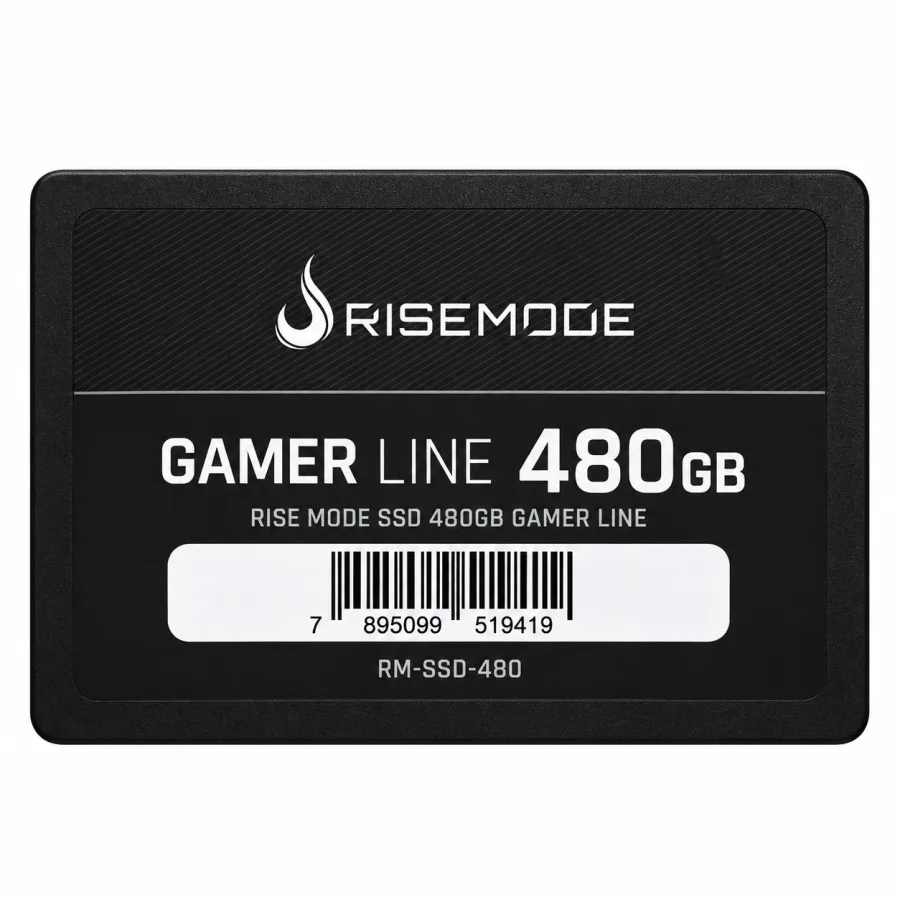 SSD Rise Mode Gamer Line 480GB SATA III 2,5 Polegadas 7mm Leitura 530MB/s Gravação 520MB/s Preto RM-SSD-480