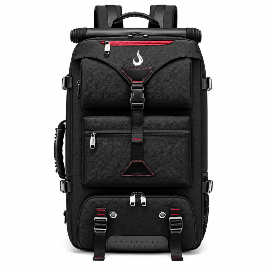 Mochila Gamer Rise Mode Trip 01 para Notebook de até 15,6 Polegadas 35 Litros em Poliéster Impermeável com Porta USB e Espaço para Calçados Preta