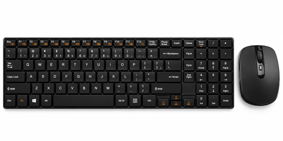 Teclado e Mouse Sem Fio Multilaser TC202 Slim ABNT2 Teclas Tesoura Mouse de 1600 DPI Receptor USB 2.4 GHz com Alcance de 10 m Preto