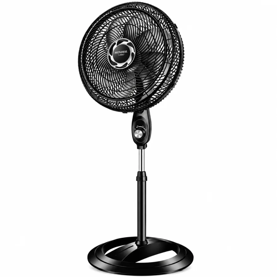 Ventilador de Coluna Mondial Turbo NVT-40C-8P-B 40cm 8 Pás 3 Velocidades Altura Regulável 140W Preto 127V ou 220V