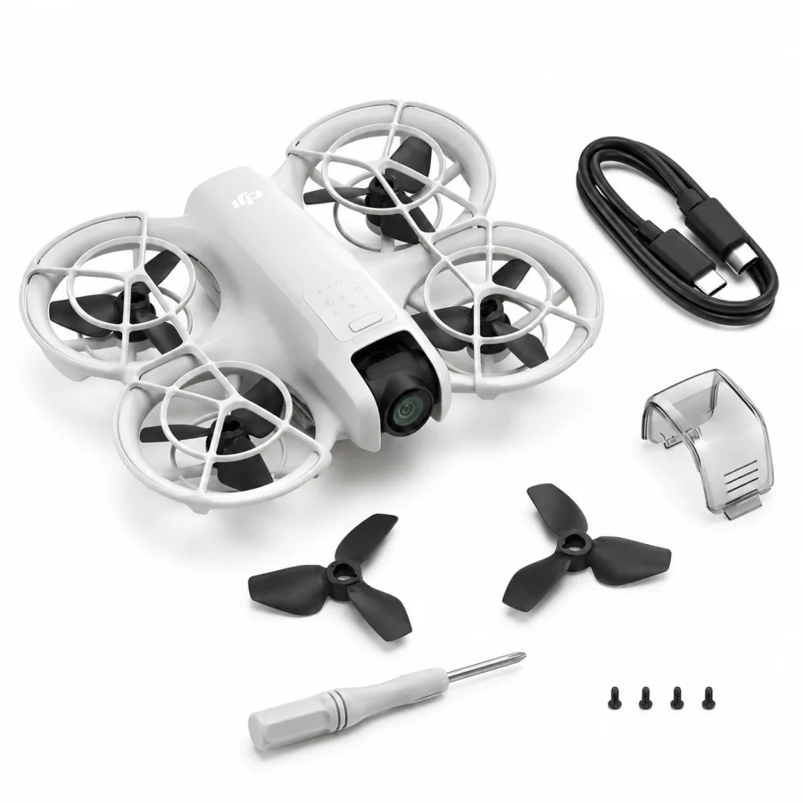 Drone DJI Neo Standard 4K com GPS, 22 GB, QuickShots e Decolagem na Palma da Mão, Branco