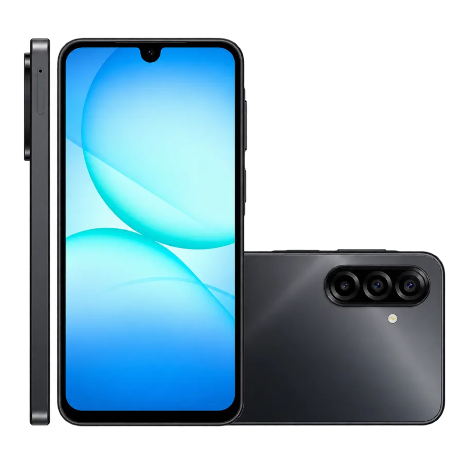 Smartphone Samsung Galaxy A17 4G 128GB, 4GB RAM, Tela 6,7" Super AMOLED 90Hz, Câmera Tripla 50MP com OIS, Bateria 5000mAh, Preto