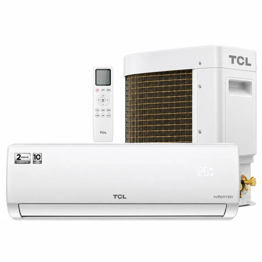 Ar-Condicionado Split Hi Wall TCL Elite GV Inverter 12.000 BTUs Frio 220V, Filtro Silver Íon, Gás R-32, TAC-12CSGV-INV