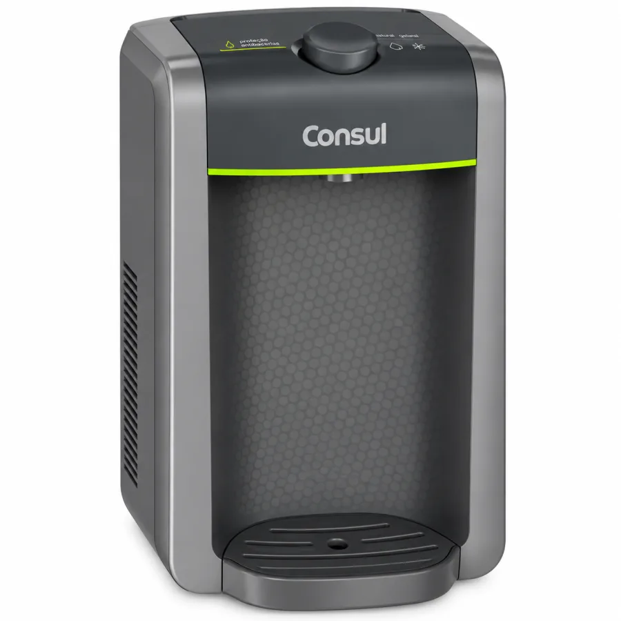 Purificador de Água Natural Consul Compacto Cinza CPC31AF Classe A Inmetro 3 Estágios Refil 1500L Vazão até 120 L/h