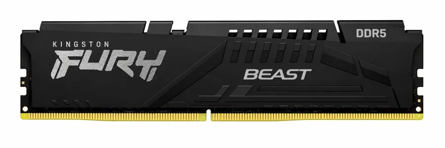 Memória RAM Kingston Fury Beast 16GB DDR5 5600MHz CL40 UDIMM 1,25V Intel XMP 3.0 Dissipador Baixo Preto KF556C40BB-16