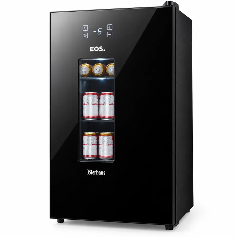 Cervejeira EOS Bierhaus Black Glass 100L Frost Free Vidro Duplo Antiembaçante -6°C a 18°C Compressor 230W ECE120