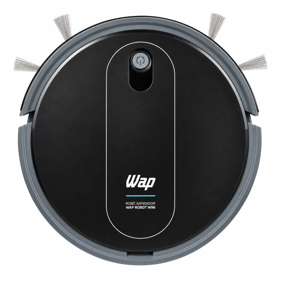 Robô Aspirador WAP Robot W96 3 em 1 Varre Aspira e Passa Pano 30W Reservatório 250ml Preto