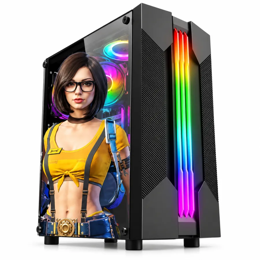 Gabinete gamer com iluminacao RGB do Computador TOB Core i7