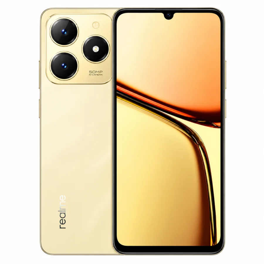 Smartphone Realme C61 4G 256GB, 8GB RAM, Tela 6,74" 90Hz, Câmera 50MP, NFC, Bateria 5000mAh, Dourado