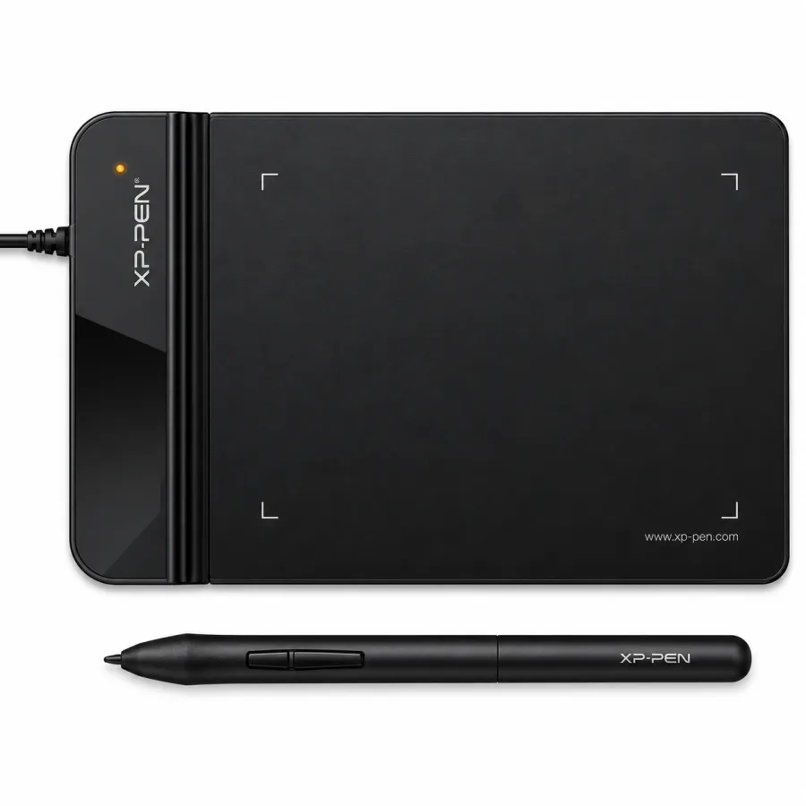 Mesa Digitalizadora XP-Pen Star G430S Área Ativa de 4 x 3 Polegadas 8192 Níveis de Pressão Caneta P01 sem Bateria USB Preto