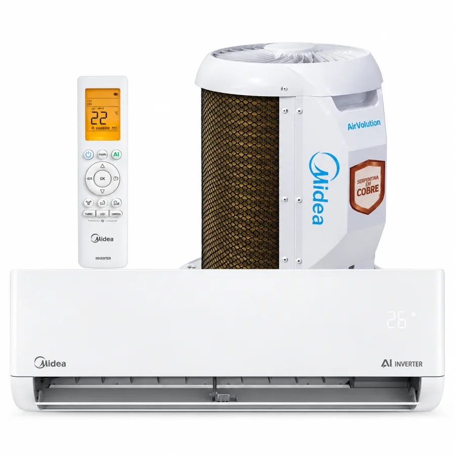 Ar-condicionado Split Inverter Midea AI AirVolution 9.000 BTUs Frio 220V, Wi-Fi, Gás R-32, Classificação A, 38TAVCA09M5