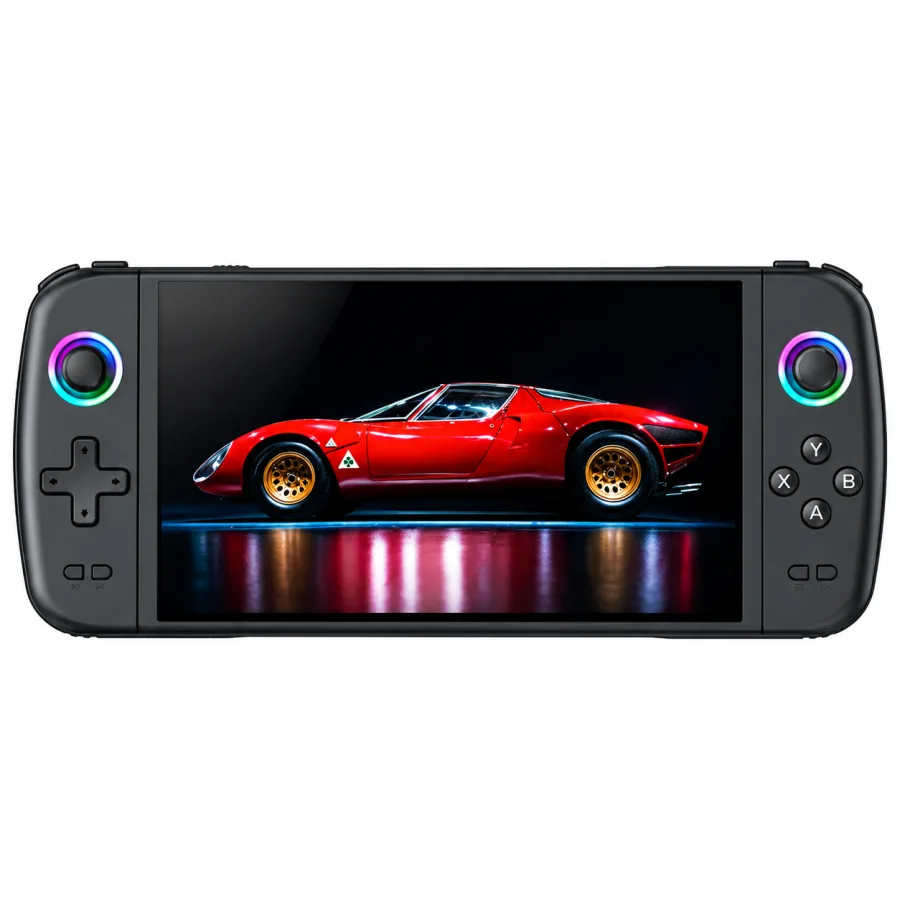 Console portatil M27 com tela IPS de 7 polegadas e aneis RGB