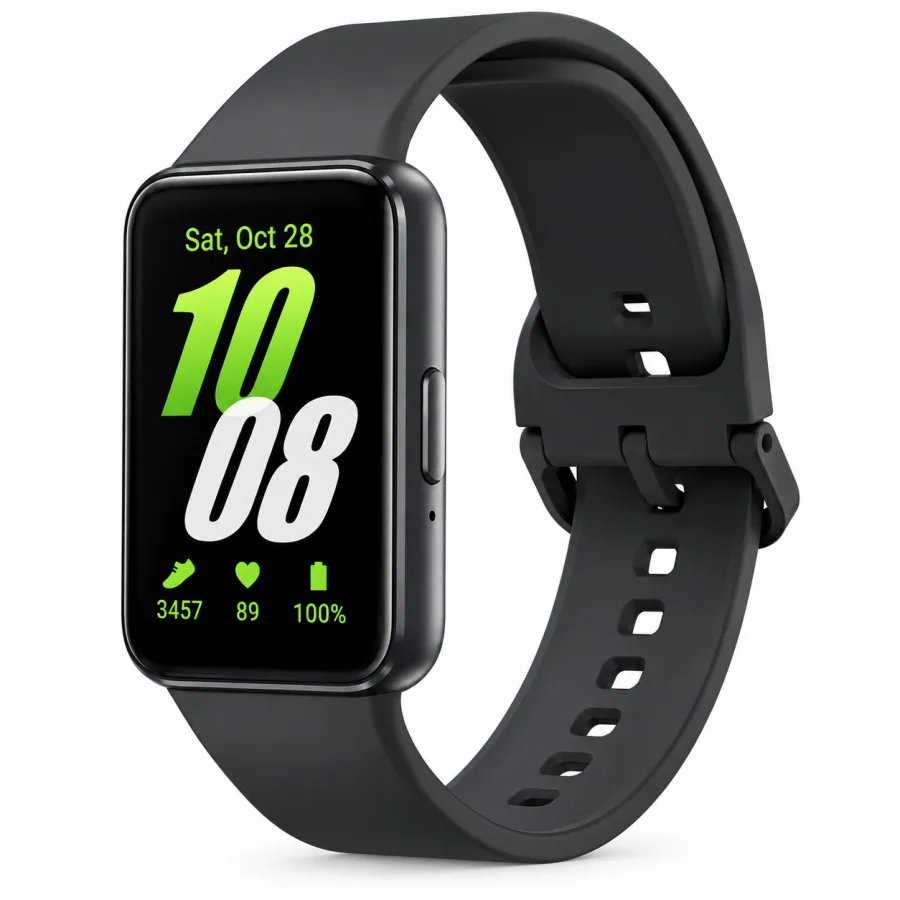 Smartwatch Samsung Galaxy Fit3, Tela AMOLED 1,6 Polegadas, 5 ATM e IP68, Ate 13 Dias de Bateria, Grafite - SM-R390