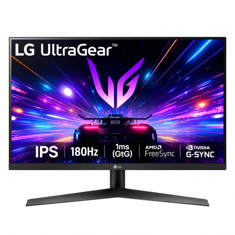 Monitor Gamer LG UltraGear 27GS60F-B 27" Full HD, 180Hz, 1ms, Painel IPS, 99% sRGB, HDR10, FreeSync e G-Sync, HDMI e DisplayPort