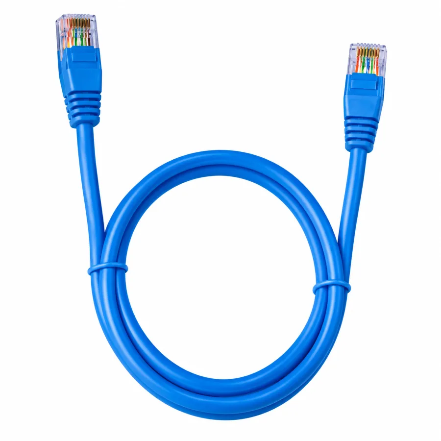 Cabo de Rede Patch Cord Cat.6 Plus Cable 2,5 Metros Azul RJ45 com Travas Gigabit 250 MHz 26 AWG PC-ETH6U25BL