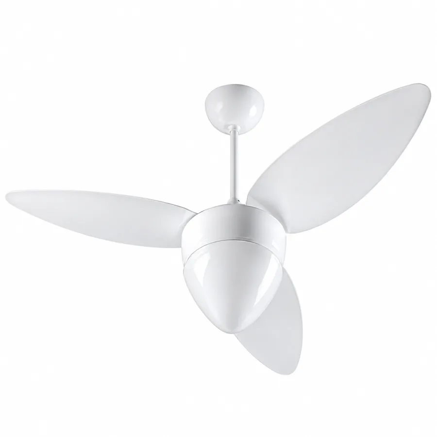 Ventilador de Teto Ventisol Inverter 3 Pás 96cm 6 Velocidades Controle Remoto Lustre para 2 Lâmpadas Procel A Bivolt Branco
