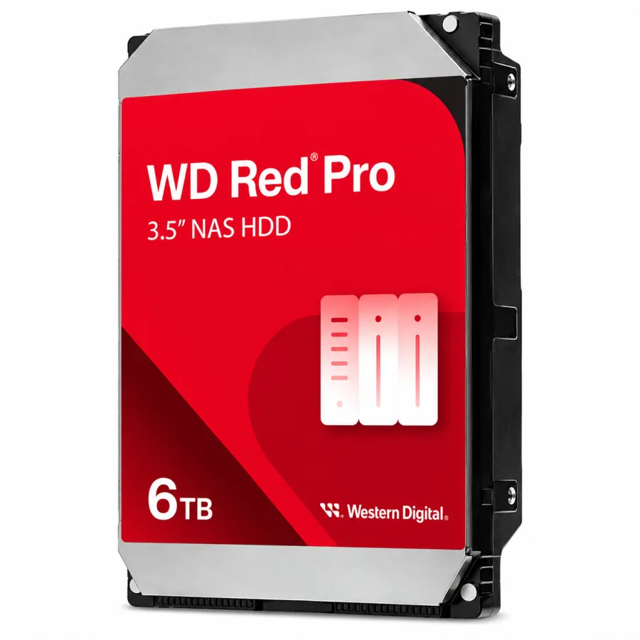HD Western Digital WD Red Pro 6TB 3,5 Polegadas SATA III 7200 RPM Cache 256MB CMR NAS 24x7 WD6005FFBX