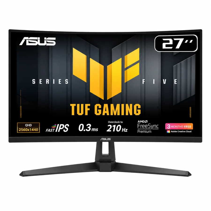Monitor Gamer ASUS TUF Gaming VG27AQ5A 27" QHD, 210Hz, 0.3ms, Fast IPS, HDR10, FreeSync Premium, Alto-falantes Integrados