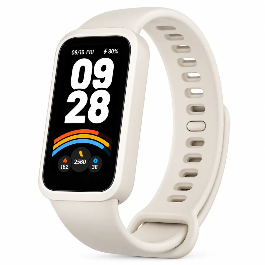 Smartband Xiaomi Smart Band 9 Active, Tela TFT 1,47 Polegadas, 5 ATM, Ate 18 Dias de Bateria, Bege - M2435B1