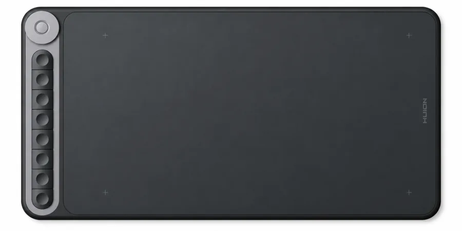 Mesa Digitalizadora Huion Inspiroy Dial Q620M sem Fio 2.4 GHz Área de 10,5 x 6,5 Polegadas 8192 Níveis de Pressão 8 Teclas e Dial Preto