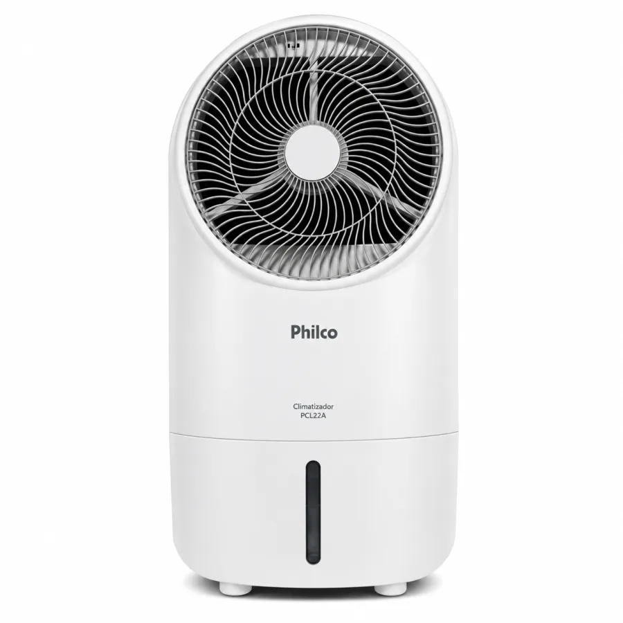 Climatizador de Ar Philco PCL22A 4 em 1 22 Litros Autonomia 50h Oscilação 360° Controle Remoto 100W Branco 127V ou 220V