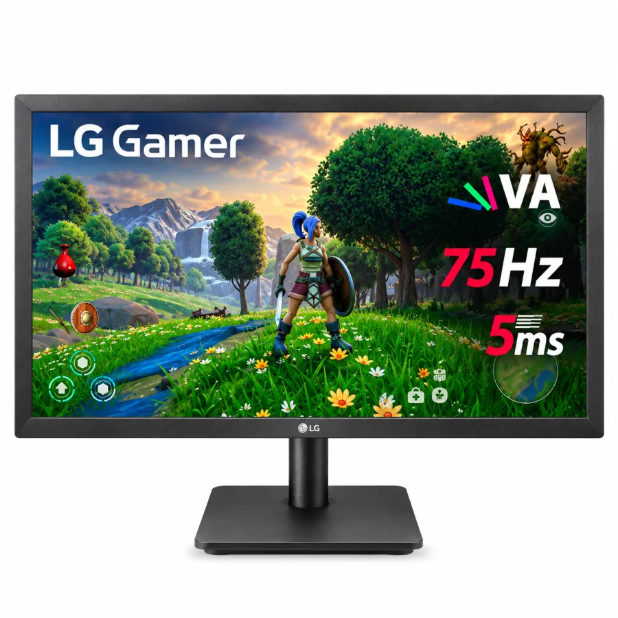 Monitor Gamer LG 21,5 Full HD 1920x1080 75Hz 5ms GtG VA FreeSync Antirreflexo HDMI e VGA 22MP410-B