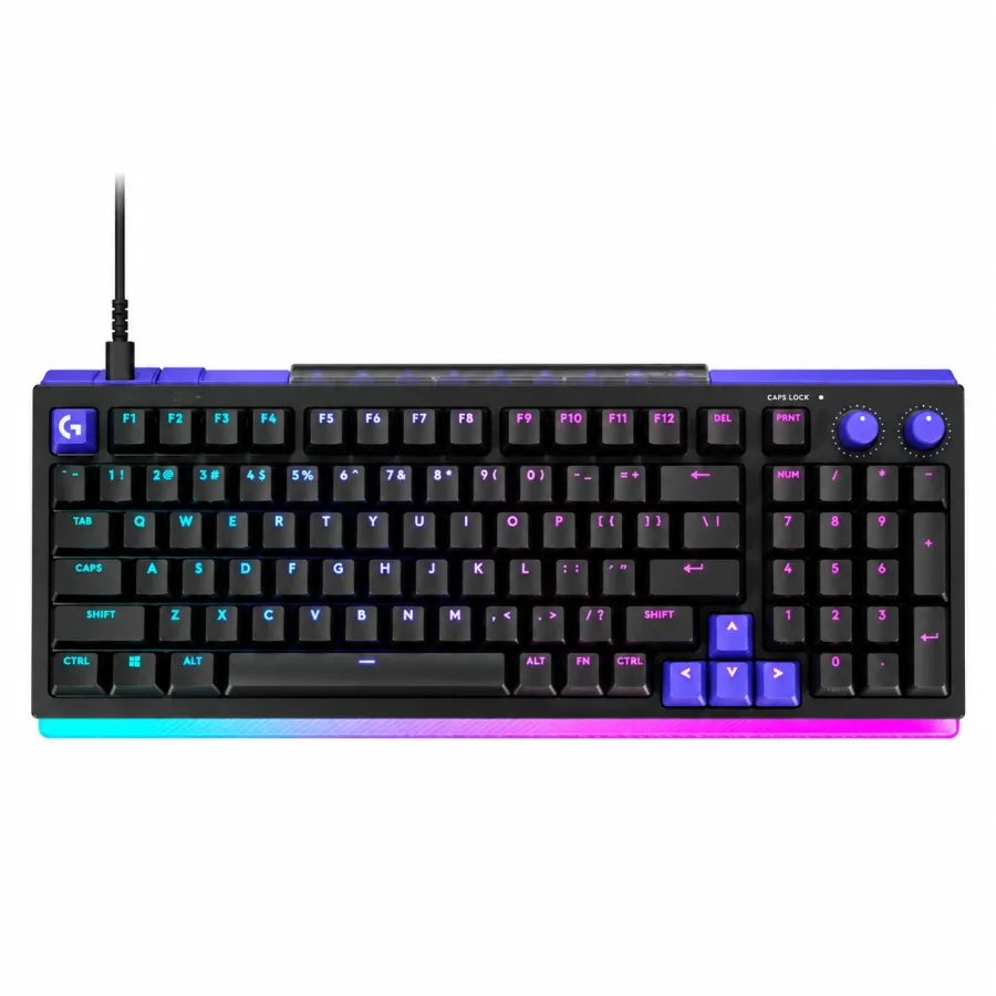 Teclado Gamer Logitech G512 X 98 Dual Swap com 9 Switches Magnéticos TMR Rapid Trigger Acionamento de 0,1 a 4 mm 8 kHz Keycaps PBT Layout US Preto