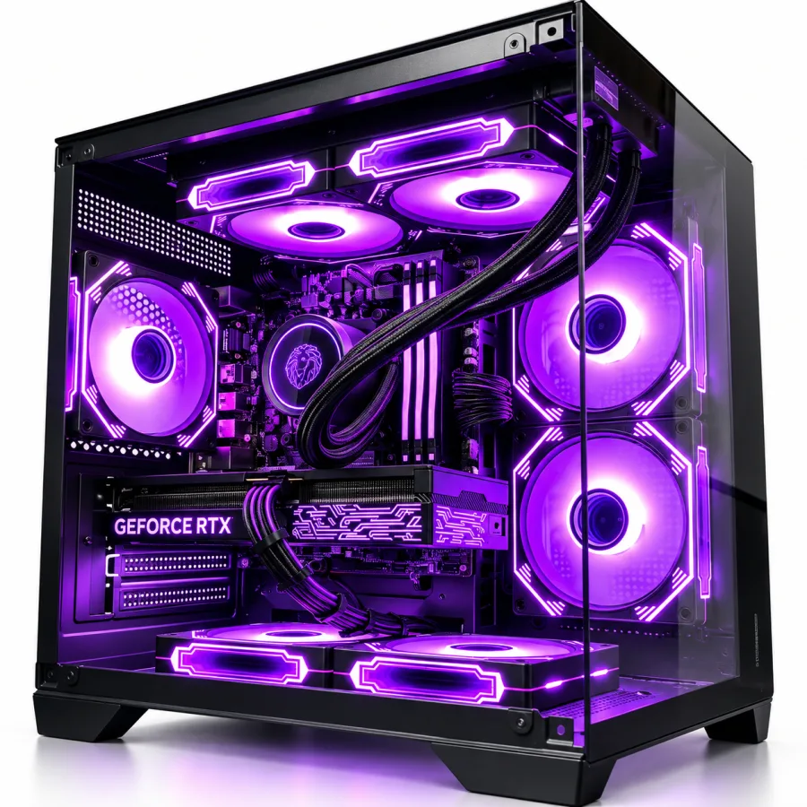 PC Gamer Ryzen 7 5700X 8 Núcleos RTX 5060 8GB GDDR7 16GB DDR4 SSD NVMe 1TB Water Cooler 240mm Fonte 600W Windows 11 Pro Gabinete Preto