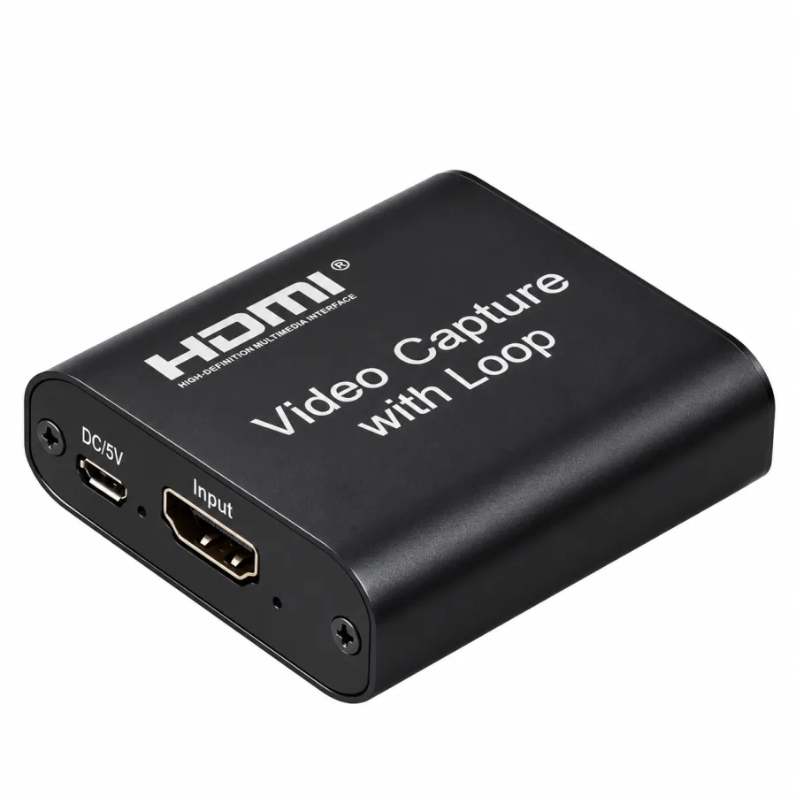 Placa de Captura de Vídeo HDMI USB Cirilo Cabos, Entrada 4K, Captura Full HD 1080p, Loop Out HDMI, Áudio e Vídeo, Plug and Play
