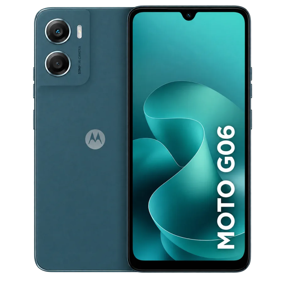 Smartphone Motorola Moto G06 4G 128GB, 4GB RAM + 8GB RAM Boost, Tela 6,9" HD+ 120Hz, Câmera 50MP, Bateria 5200mAh, Azul Marinho