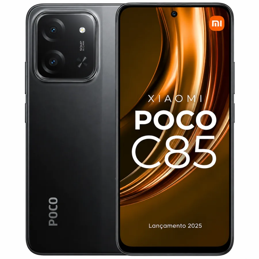 Smartphone Xiaomi Poco C85 4G 256GB, 8GB RAM, Tela 6,9" 120Hz, Câmera 50MP, Bateria 6000mAh, Preto - Versão Global