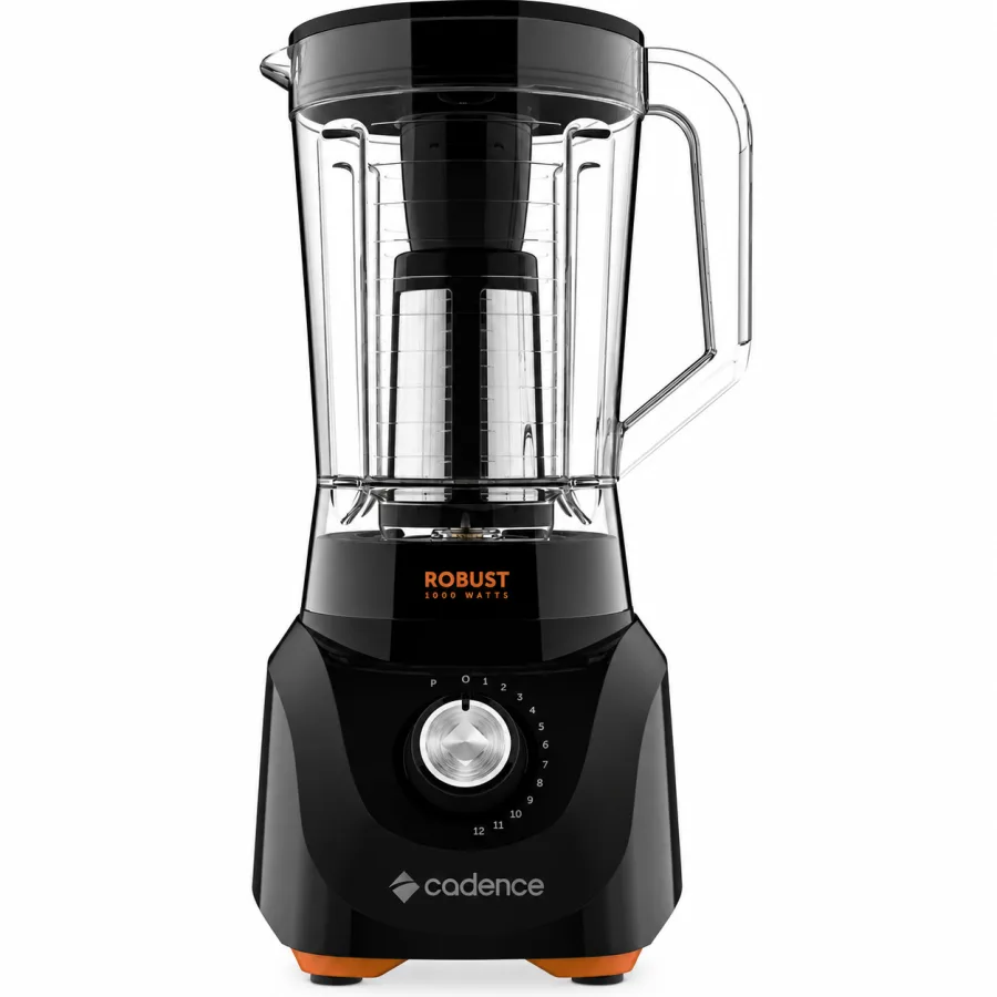 Liquidificador Cadence Robust 1000W Jarra 3,3L 12 Velocidades Filtro para Bagaço e Sementes Preto LIQ400