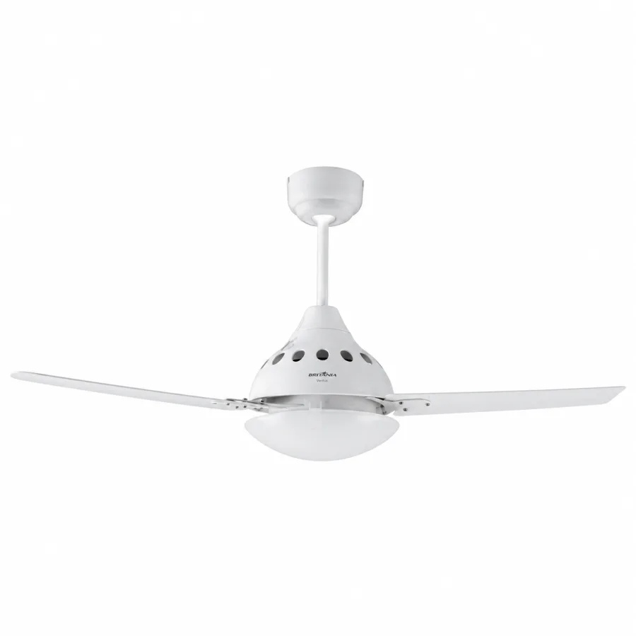 Ventilador de Teto Britânia Cancun BVT01B 3 Pás 98cm 3 Velocidades Exaustor Luminária para 2 Lâmpadas 110V Branco