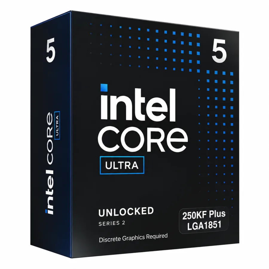 Processador Intel Core Ultra 5 250KF Plus 18 Núcleos 18 Threads até 5.3GHz Cache 30MB LGA1851 Sem Vídeo Integrado BX80768250KF