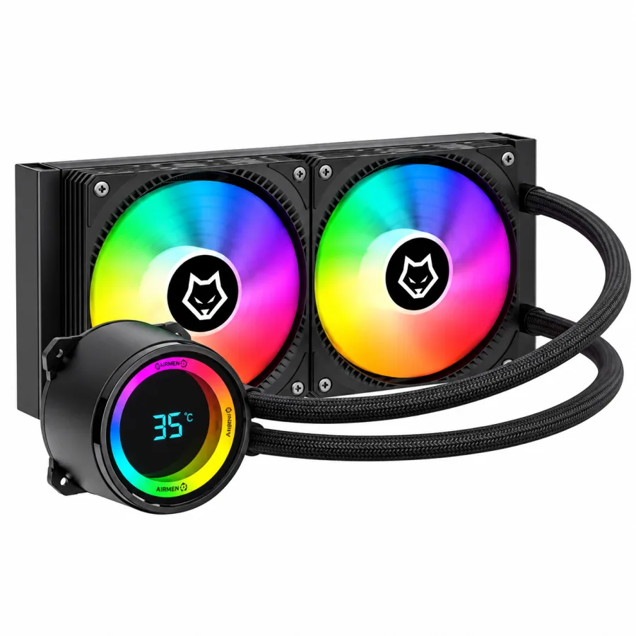 Water Cooler Husky Glacier 240mm ARGB TDP 250W Base de Cobre 2 Ventoinhas Intel e AMD AM5 Preto HWT600PT