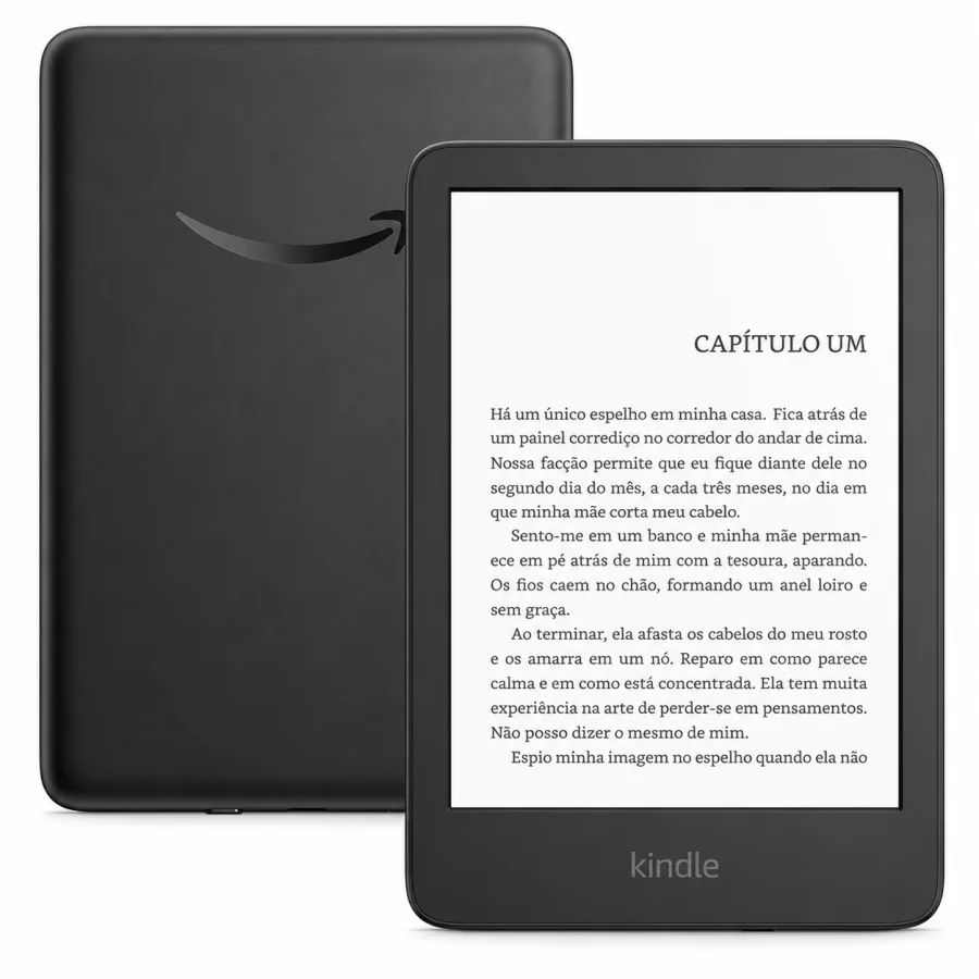 Kindle Amazon 11ª Geração 2024 6 Polegadas 16 GB Tela Antirreflexo 300 ppi com Luz Ajustável e USB-C, Preto