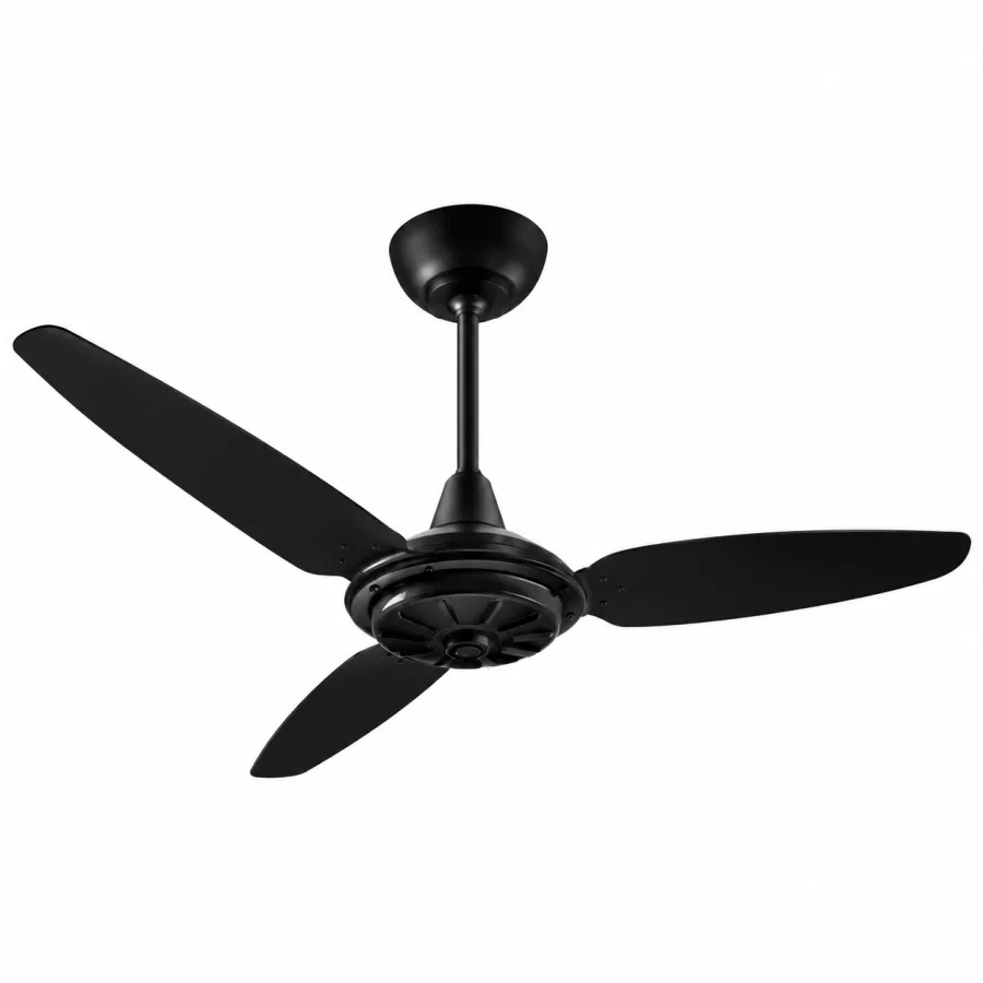 Ventilador de Teto Ventisol Comercial 3 Pás 96cm 130W Classe A Chave de Parede com Reversão 220V Preto