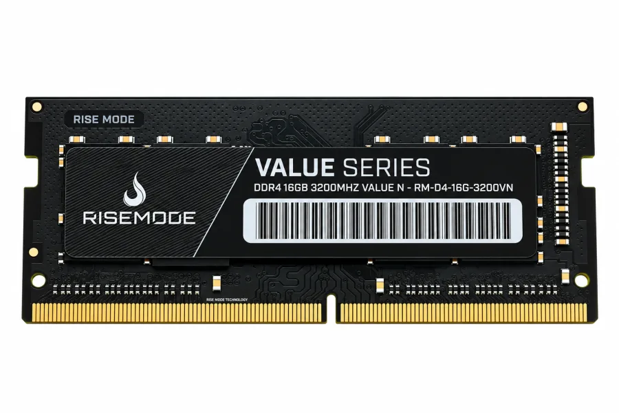 Memória RAM Notebook Rise Mode Value 16GB DDR4 3200MHz CL22 SODIMM 260 Pinos 1,2V RM-D4-16G-3200VN