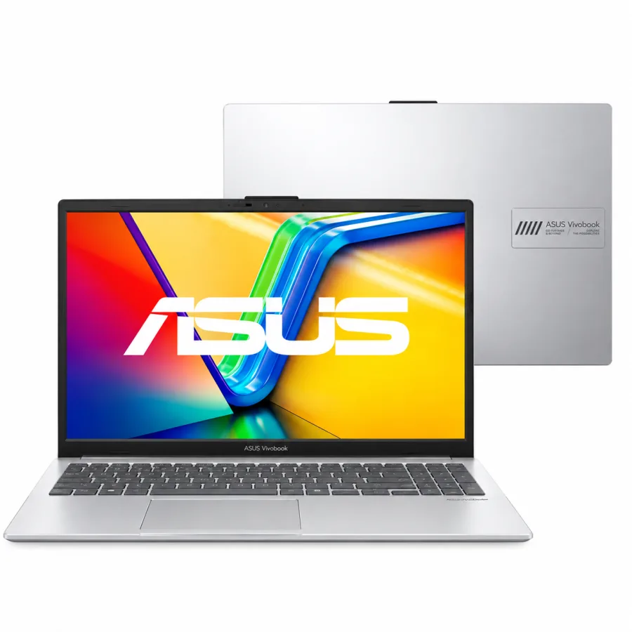 Notebook ASUS Vivobook Go 15 E1504GA Core i3-N305 8 Núcleos 4GB 256GB SSD Tela 15,6" Full HD Antirreflexo Linux Prata