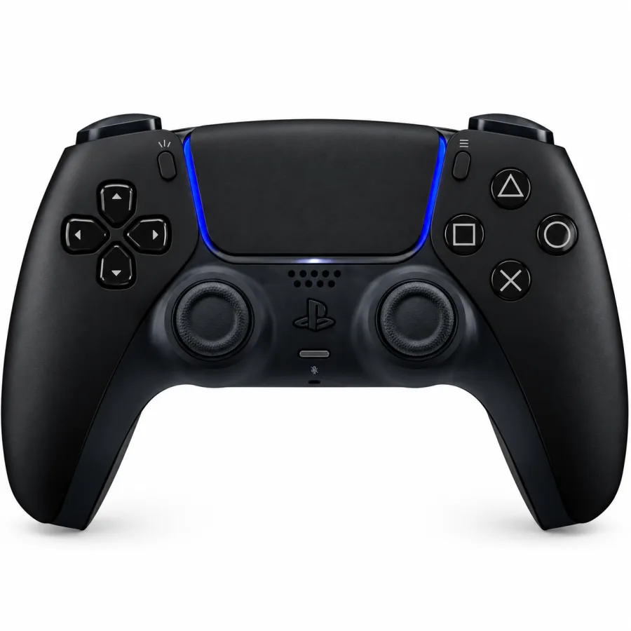 Controle sem fio Sony DualSense Midnight Black visto de frente