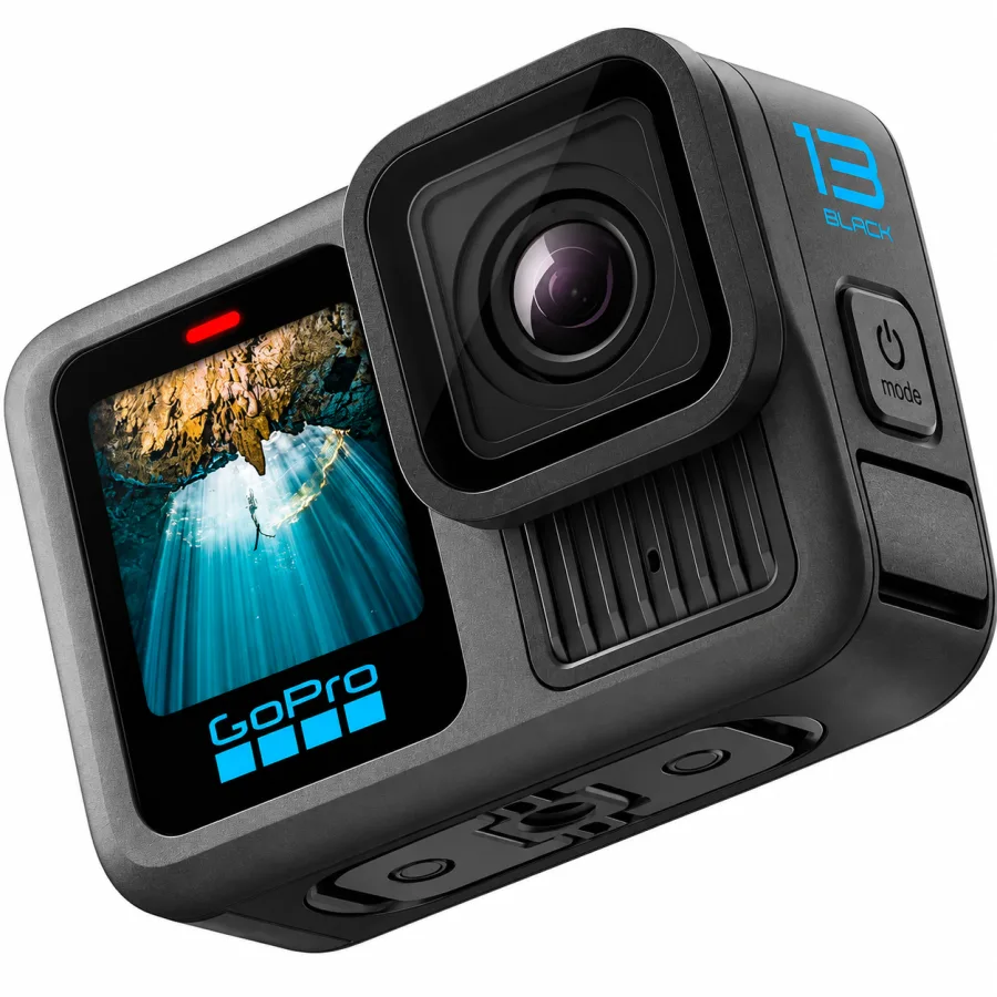 Câmera de Ação GoPro HERO13 Black 5.3K60 27MP à Prova d'Água 10m HyperSmooth 6.0 GPS Tela Touch Preta