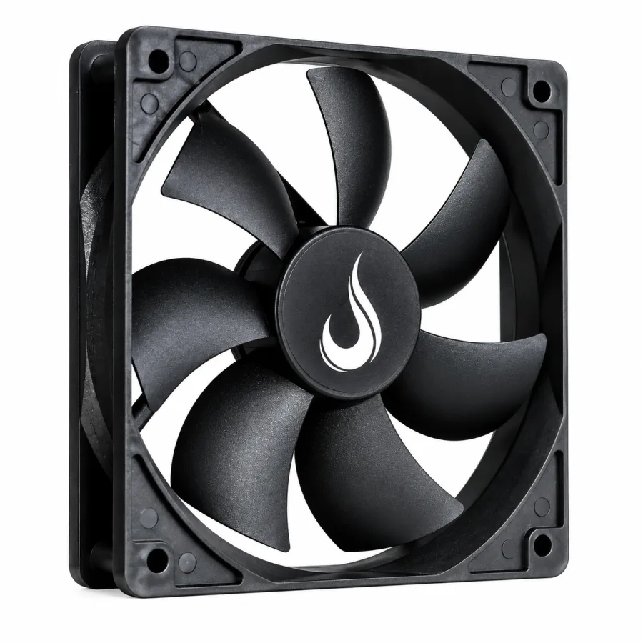 Ventoinha Rise Mode Black Series 120mm para Gabinete 1500 RPM 50 CFM Conexão Molex 12V Preta RM-BK-01-FB